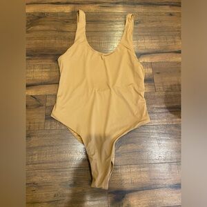 Dippin Daisys Swimsuit One Piece Nude Backless 1X Seamless NWOT